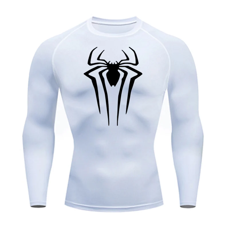 Camiseta deportiva de protección solar para hombre, camisa de compresión de manga larga, ropa de entrenamiento de segunda piel para correr, Rashgarda MMA - Imagen 4