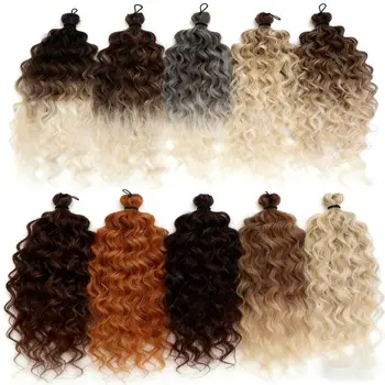 Jessica ariel Curls Hair Water Wave Twist Crochet Hair Synthetic Braid Hair Ombre 22 Inch Deep Wave Braiding Hair Extension 1