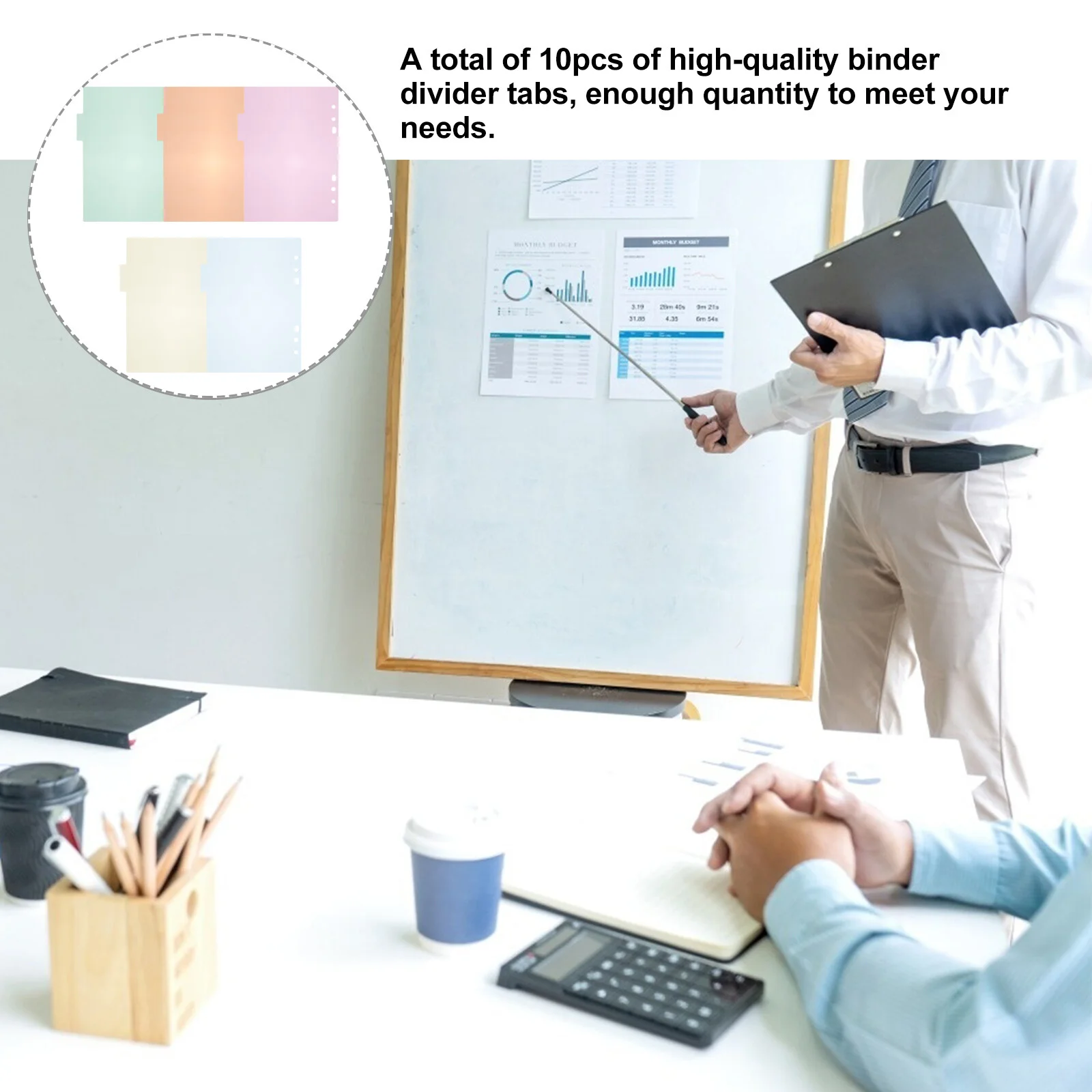 10pcs A4 A5 Watercolor Separator Paper Index Page Classification Separator Page Notebook Loose-leaf Book Partition Office Supply