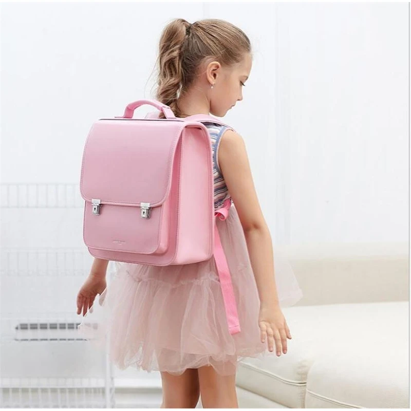 

Japan School Backpack for girls kids Orthopedic backpack book bags Children PU Japan school Bag students backpack bag for kids