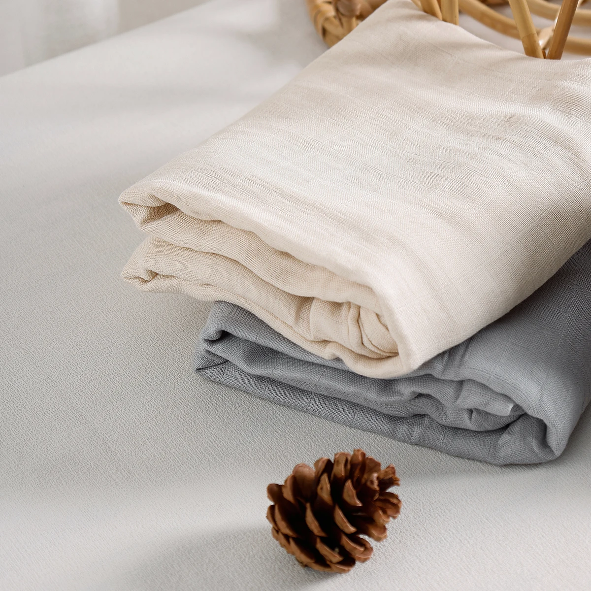 1PCS Solid Colour Skin-friendly Bamboo Cottoon Fabric 110*120cm Newborn Multi-purpose Quick Dry Swaddle Blanket cotton muslin blanket,cotton blanket,swaddle blanket,cotton swaddle,cotton gauze blanket