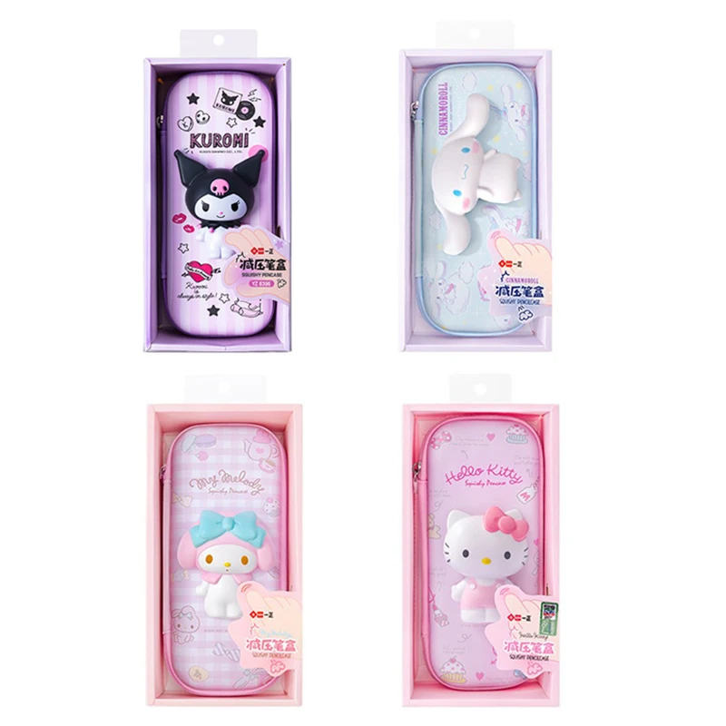 Sanrio Pen Box Hello Kitty Stationery Box Children Students Learning Supplies Pen Bag Gift
