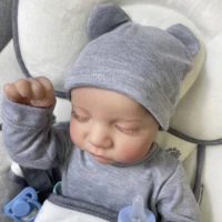 46CM Reborn Baby Doll Levi Mixed Silicone Vinyl Or Cloth Doll Finished 3D Painted Skin Veins Art Collection Doll Gift For Girls 4