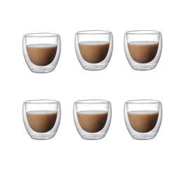 Set of 6 Colorful Retro Vinyl Coasters for Drinks - Unique Coffee Table Decor (6pcs 80ml)