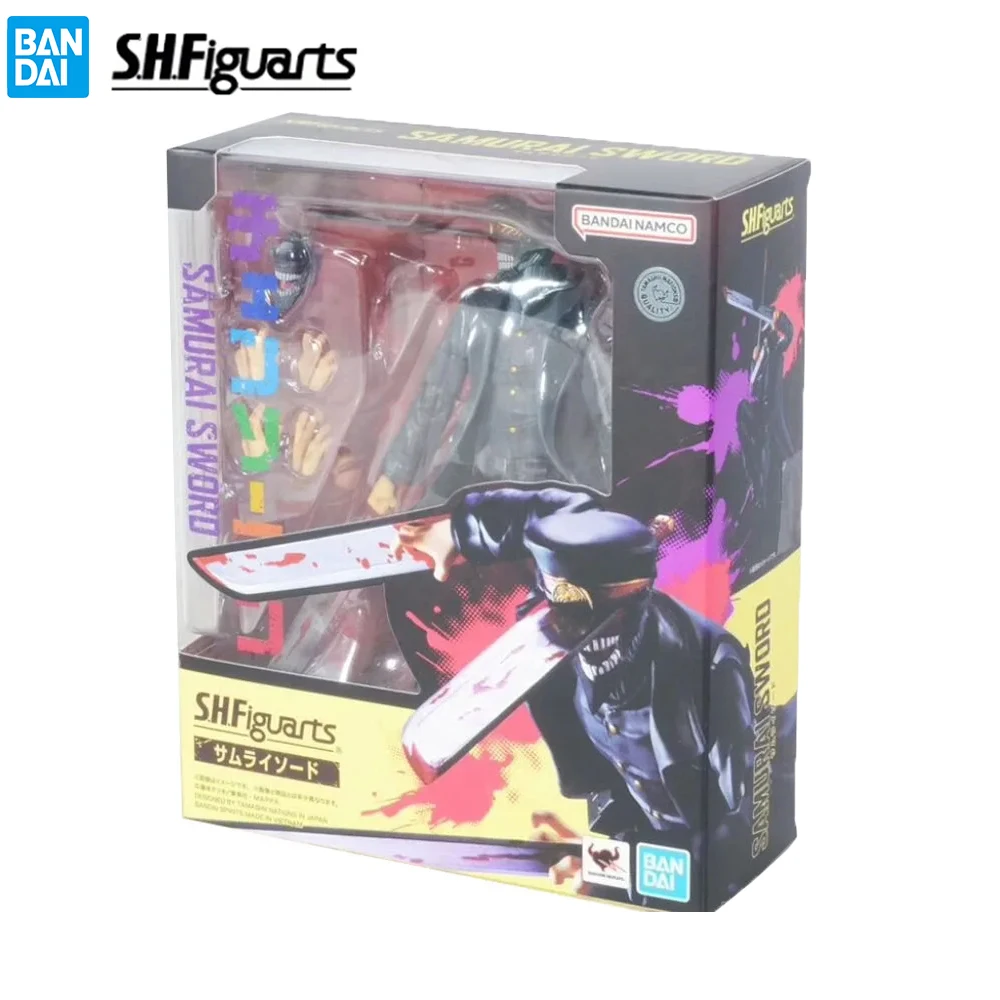 Bandai Original S.H. Figuards Chainsaw Man Samurai Sword Model Kit Anime Action Figure Finito Model Toy Gift For Children