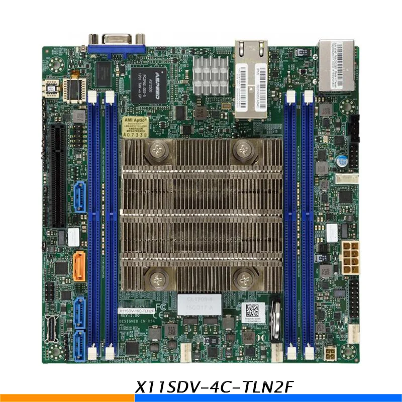 For Supermicro For X11SDV-4C-TLN2F 4-core ITX Motherboard 10GbE Network Port Soft Route Virtualization Perfect Test Good Quality 3 For Supermicro For X11SDV-4C-TLN2F 4-core ITX Motherboard 10GbE Network Port Soft Route Virtualization Perfect Test Good Quality