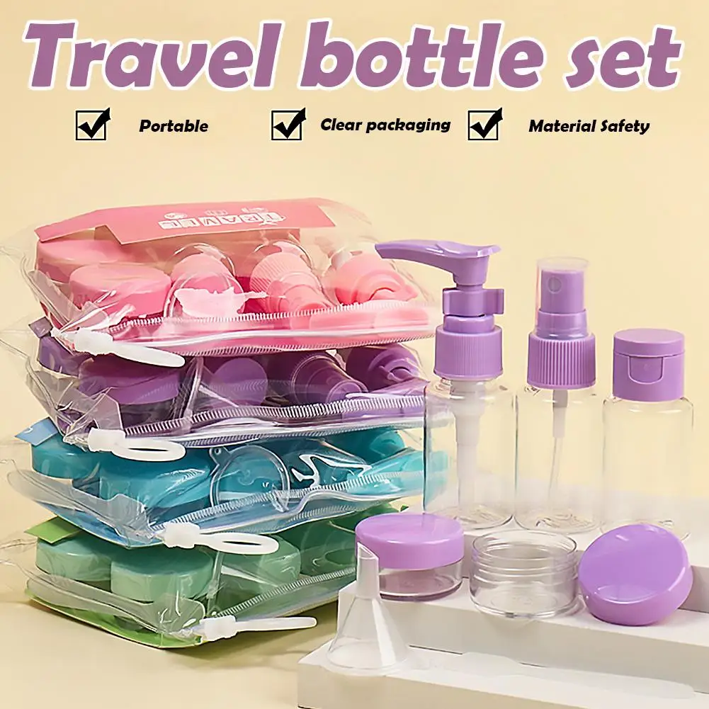 Leak-Proof Travel Toiletry Bottles Set for Shampoo, Lotion, and Cream