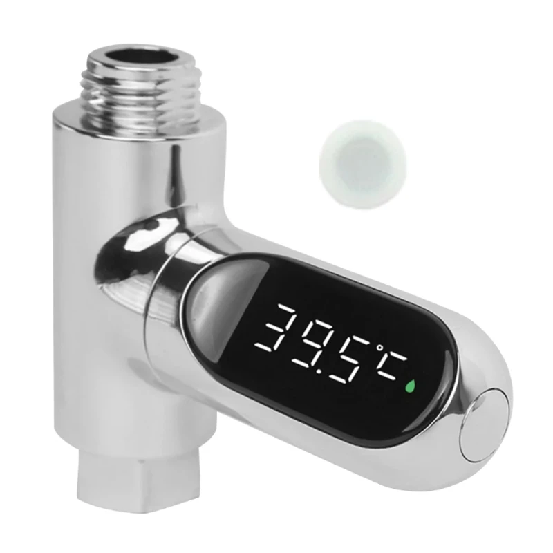 

LED Display Home Water Shower Thermometer Flow Self- 8-85℃ Visual Water Temperature Meter Monitor For Baby