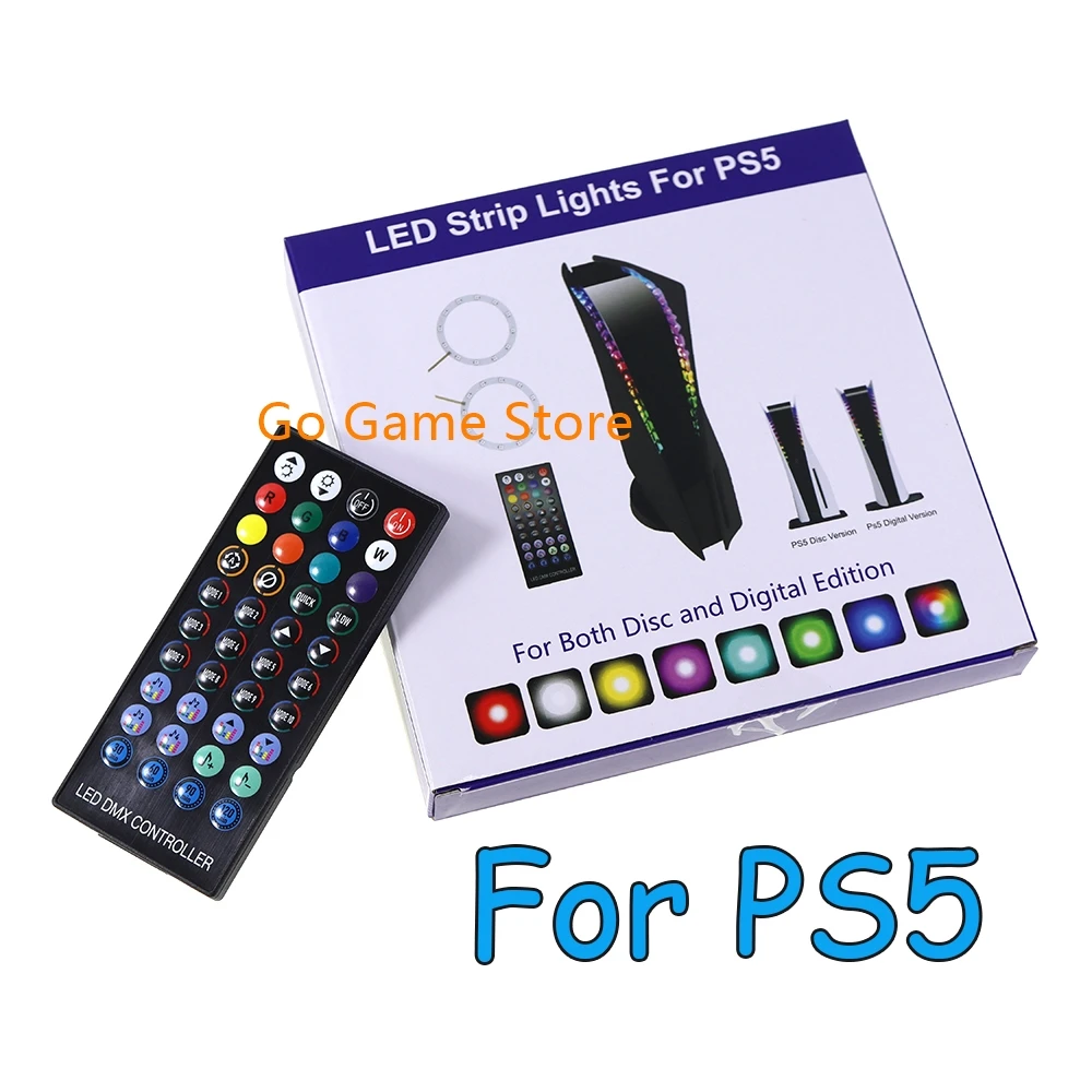 Per Playstation 5Rgb Led Light Strip Per Ps5 Bar Sticker Decalcomanie Telecomando Per Console Ps5 Striscia Di Luci Dolorful Decorative
