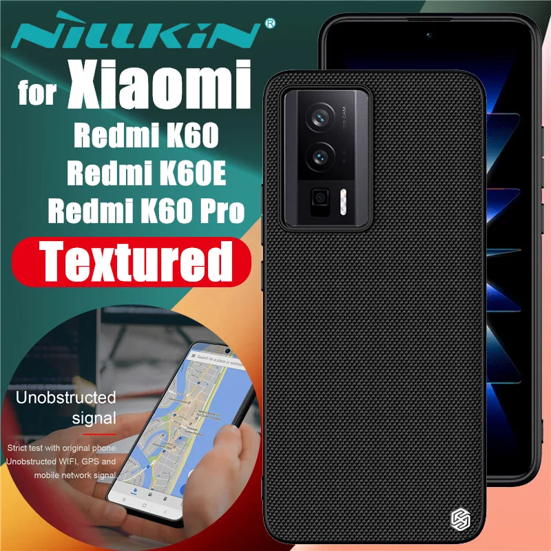 

Nillkin for Xiaomi Redmi K60 Pro 5G Case Back Bover Textured Protective Nilkin Nylon Fiber TPU 360 Full Cases