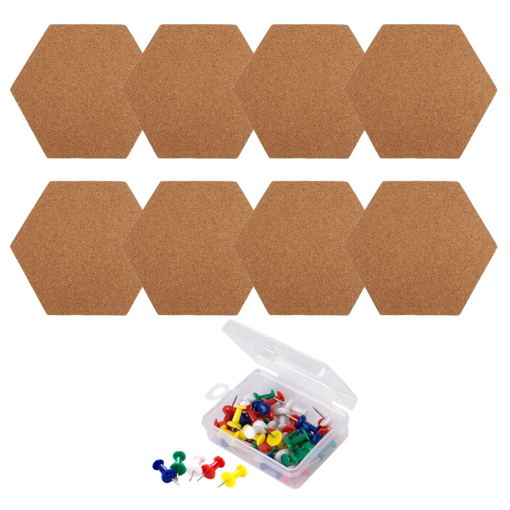 

8 Pcs Bulletin Board Message Cork Reminder Memo Photo Wall Self-Adhesive DIY Notice Boards Office