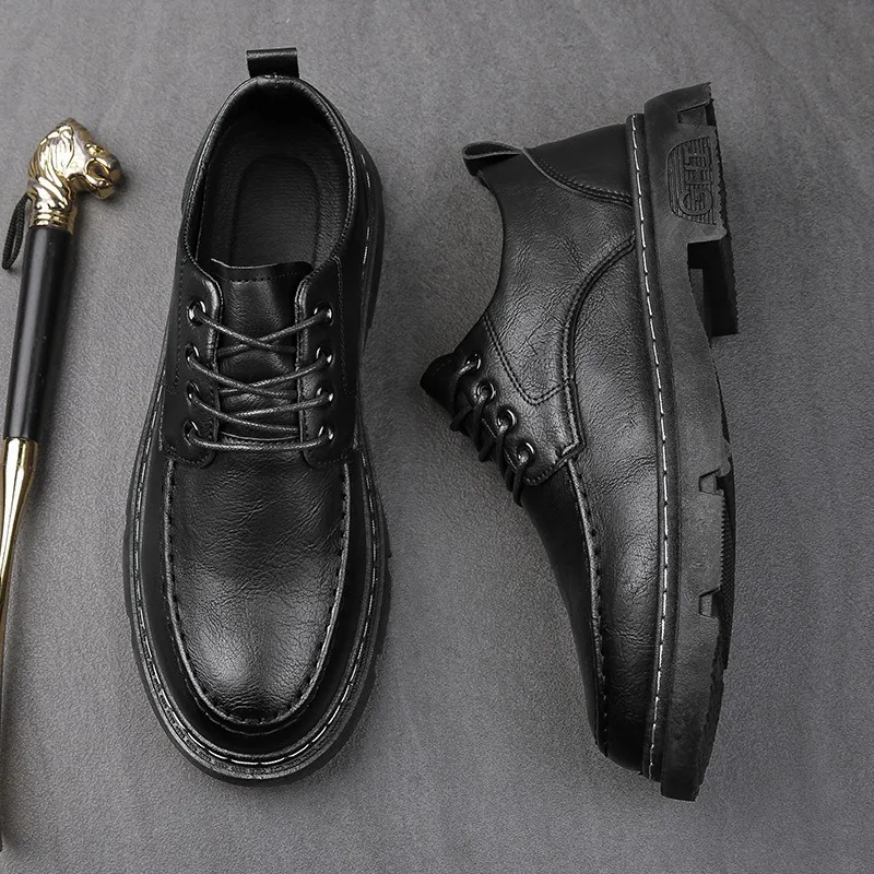 Mens Luxury Pu Leather Dress Shoes Quality Leather Brogue Retrol Bussiness Trend Sneakers For Men
