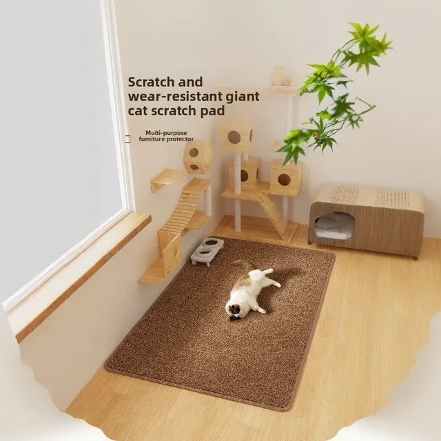 Large Size  Scratching Board Inteated Carpet  Bed S Area Wear-Resistant Non-edding Jute  Claw Pad 5