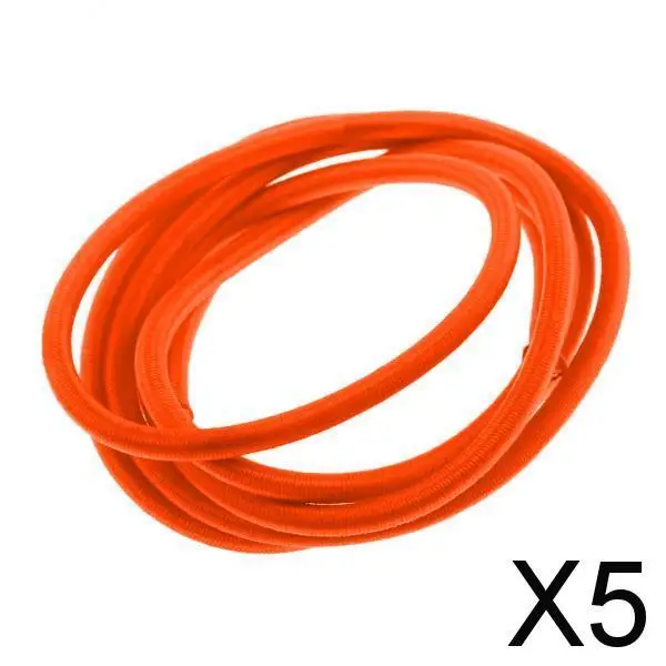 5X 4mm elastic bungee rope marine cord - tie roof rack 2m orange