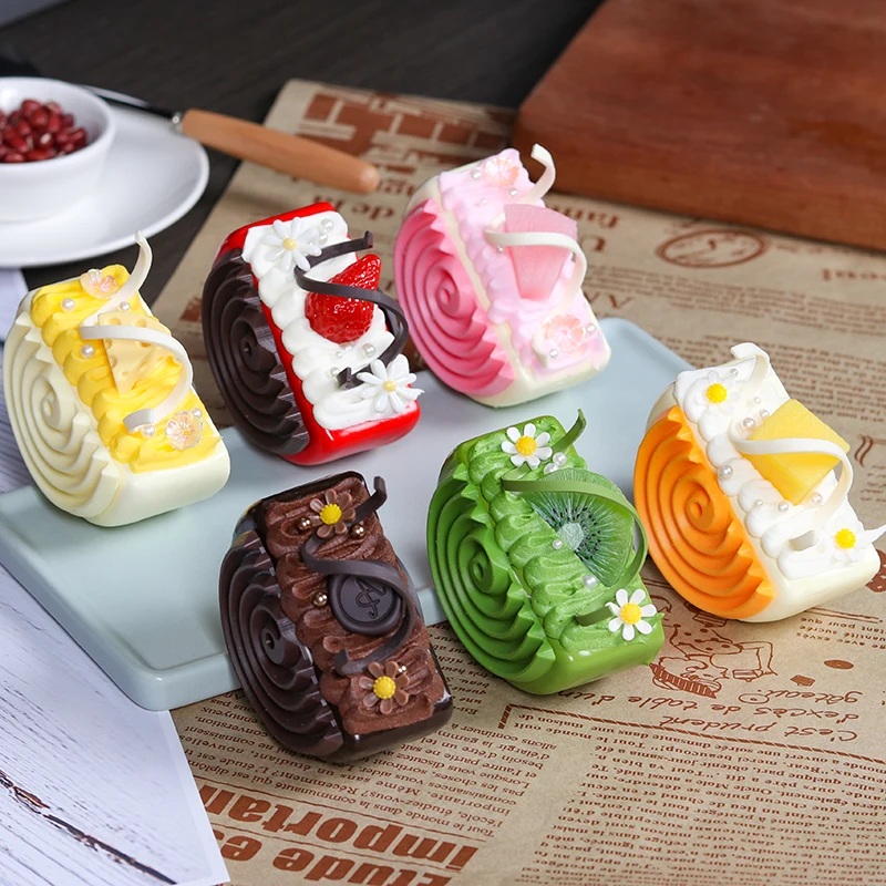 Description Picture 2 of itemArtificial Half Block Shape Cookies Fake Food Decoration Photography Pro Food Simulation Cake Model Tea Table Decoration FCYY074