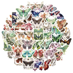 10/30/50PCS Colorful Moth Animal Cute Stickers Cartoon Decals Kids Toy DIY Diary Suitcase Scrapbook Laptop Bike Funny Sticker