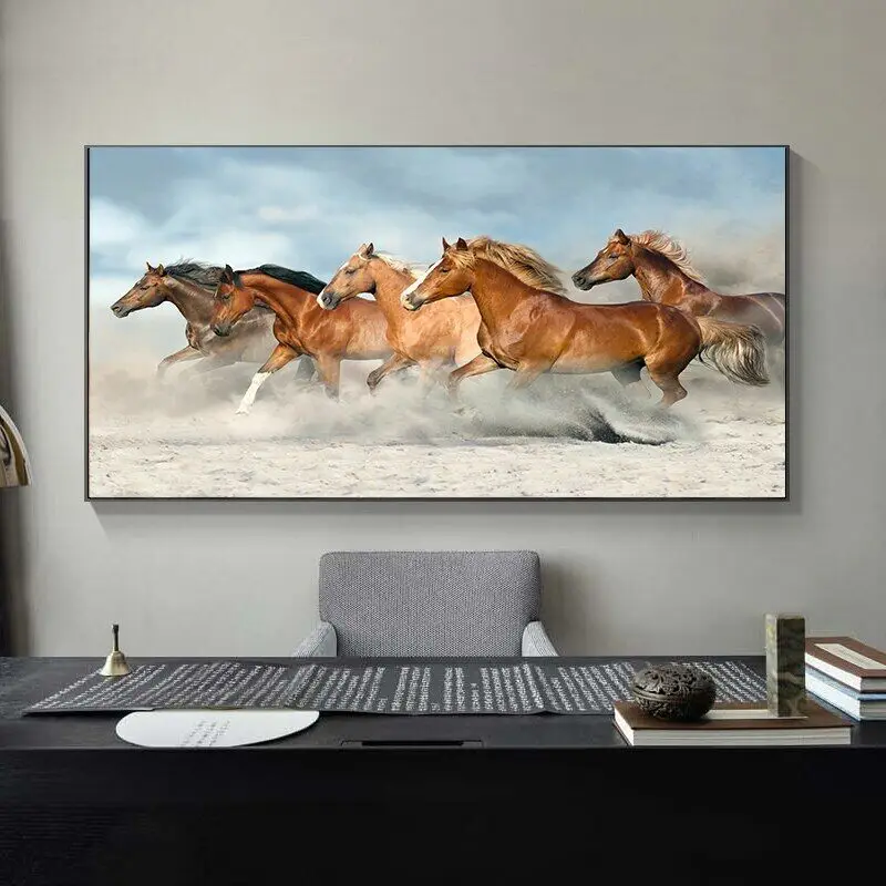 

Animal Running Horse Unframed Art Film Print Silk Poster Home Wall Decor