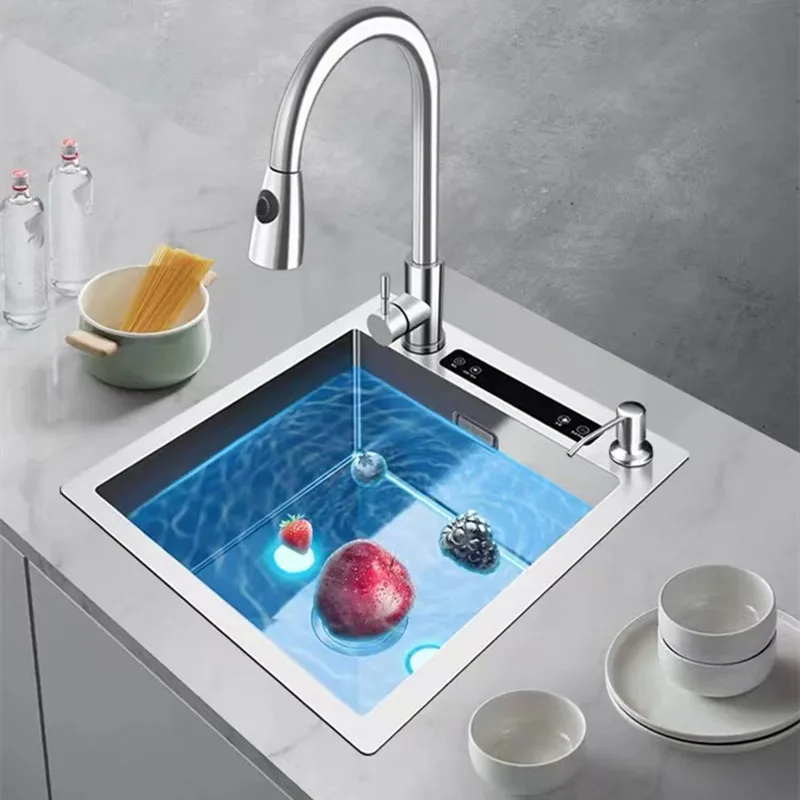 Rll Smart Kitchen Sink 304 Stainless Steel Single Slot Ultrasonic
