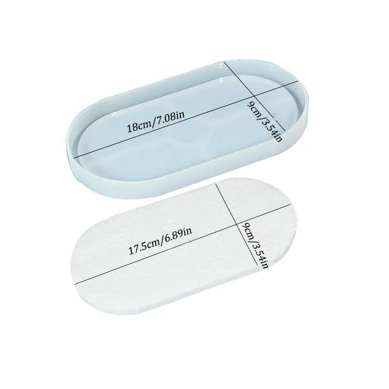 Silicone Mold Oval Coaster Crystal Silicone Mold DIY Ashtray Cement Plaster Tray Mould Polygon Epoxy Resin Casting Mold
