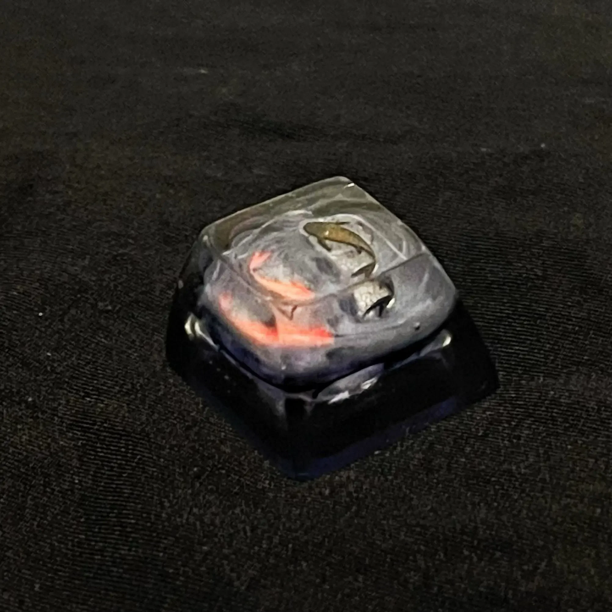 Handmade Pond Peixe Artesanal Resina Keycaps Teclas Esc Faça Você Mesmo Teclado Backlit Mecânico Rgb Keycap para Anne Pro Gk64 - Imagem 3