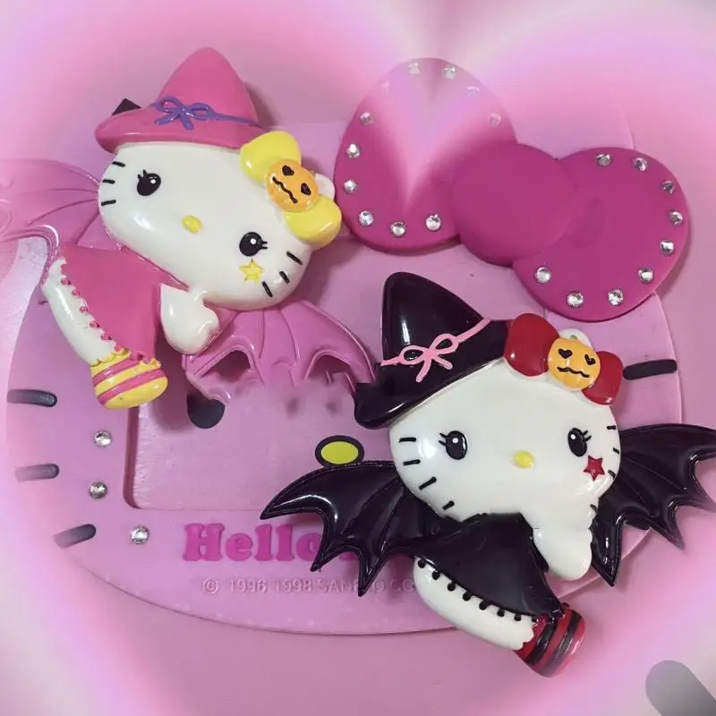 

Hello Kitty Y2K Halloween Sanrio Anime Cartoon Kawaii Hairpin Headgear Hair Accessories Cosplay Three-Dimensional Original 2023