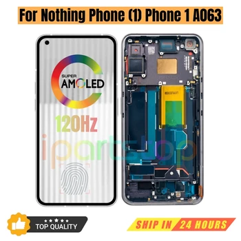 iParts Sostituzione Nuovo Display per Niente Phone (1) Telefono 1 A063 120Hz Touch Screen OLED con Parti OEM di Montaggio Telaio