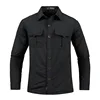 Men Shirt Outdoor Workwear Shirt for Men Quick Dry Breathable Waterproof Long Sleeve Top with Big Pockets Lapel Plus for Spring 2