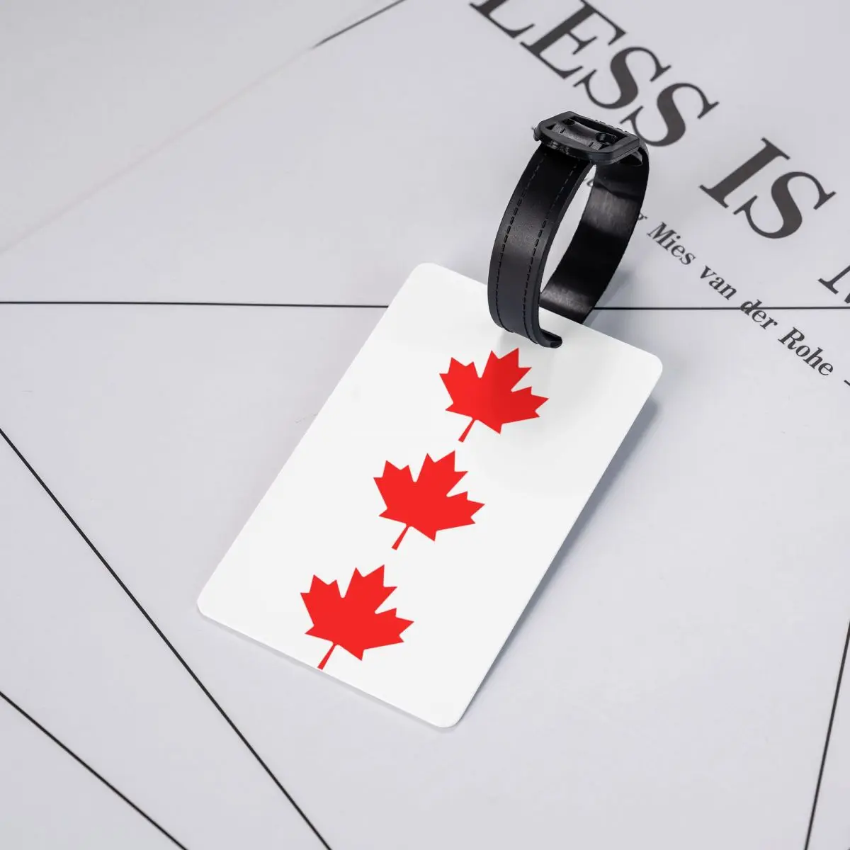 Canada Maple Leaf Canadian Flag Luggage Tags for Suitcases Privacy Cover ID Label