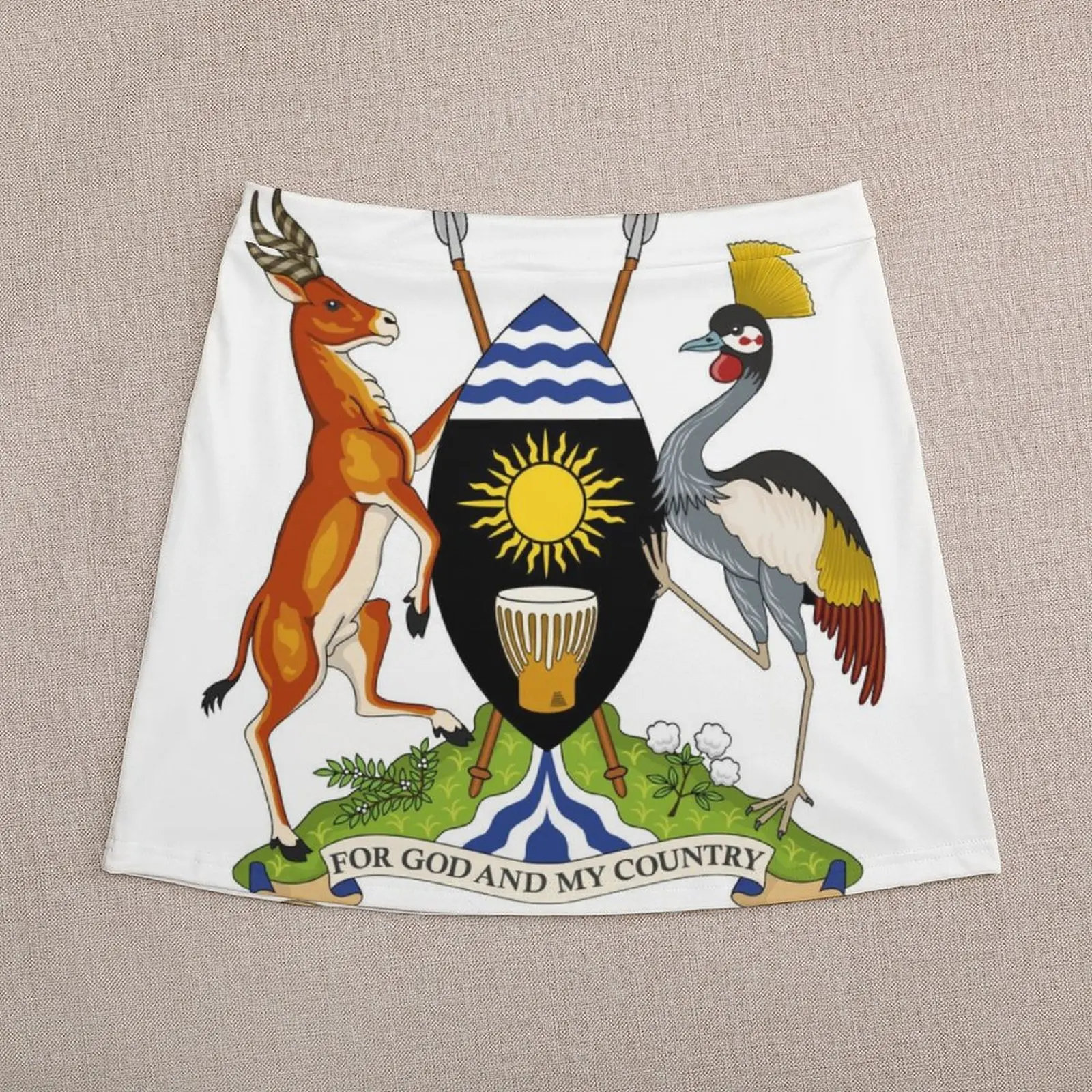 Coat of Arms of Republic of Uganda Mini Skirt Evening dresses women's clothing trend 2024 skirt set extreme mini dress