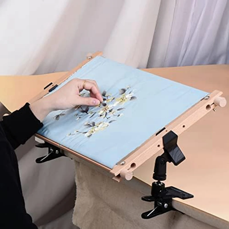 Embroidery Hoop Clip, 360&deg; Swivel Adjustable Table Clip, Crossstitch Clip Opening Up To 4.03 Cm, For Needle Sewing