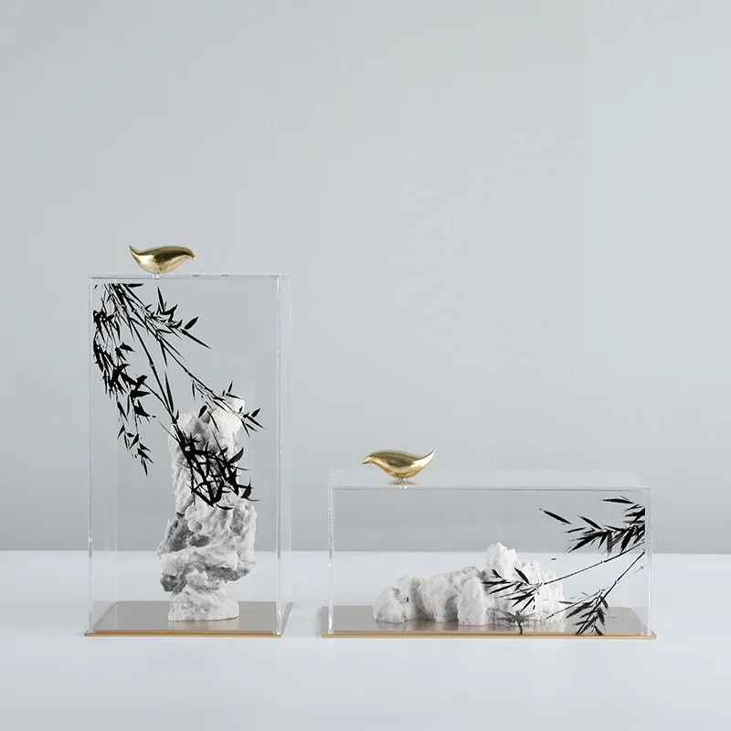 

Modern New Chinese Style Taihu Stone Living Room Decoration Acrylic Home Living Room Study Coffee Table Soft Decoration