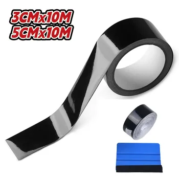 Pellicola per auto Nastro antigraffio Pellicola per auto Kit involucro in vinile lucido per Black Out Chrome Elimina per finiture per finestre Pellicola per auto antigraffio