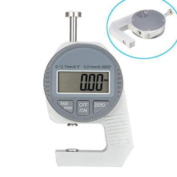 Digital Thickness Gauge with High-Resolution High Precision Gauge for Inch Paper Film Fabric