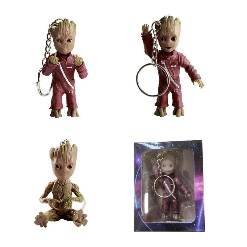 

Guardians Of The Galaxy Tree Man Baby Groot Keychain Anime Pendant Toys Disney Accessories Avengers Key Pendant Bag Pendant Gift
