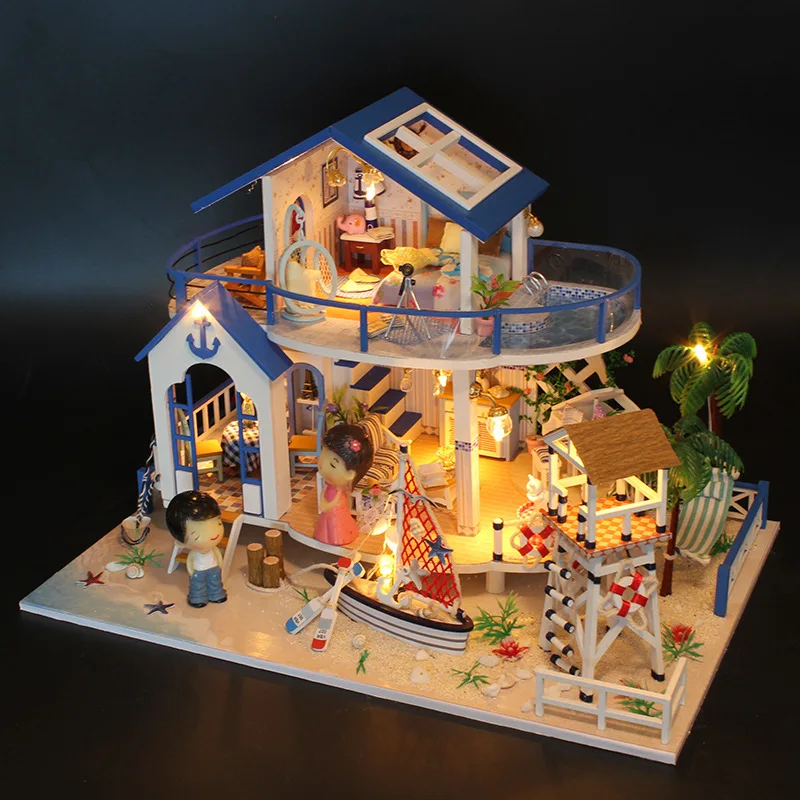 

Diy Three-Dimensional Puzzle Cottage Small Hand Do Mountain Wild Villa Toy Doll Creative Miniature Scene Sand Table House PZ-204
