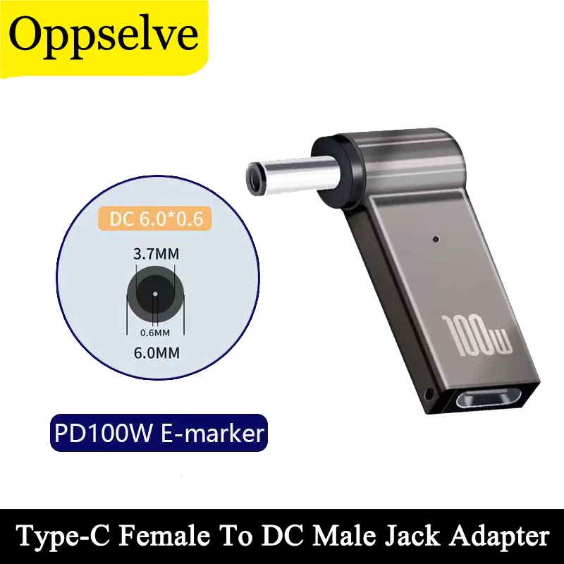 

PD 100W Laptop Power Plug Charger Supply Connector Type-C Female To DC Male Jack Adapter For Dell Asus Hp Acer Lenovo Notebook