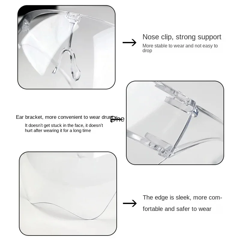 High-Definition Transparent Protective Face Shield with Anti-Fog, Anti-Splash Features