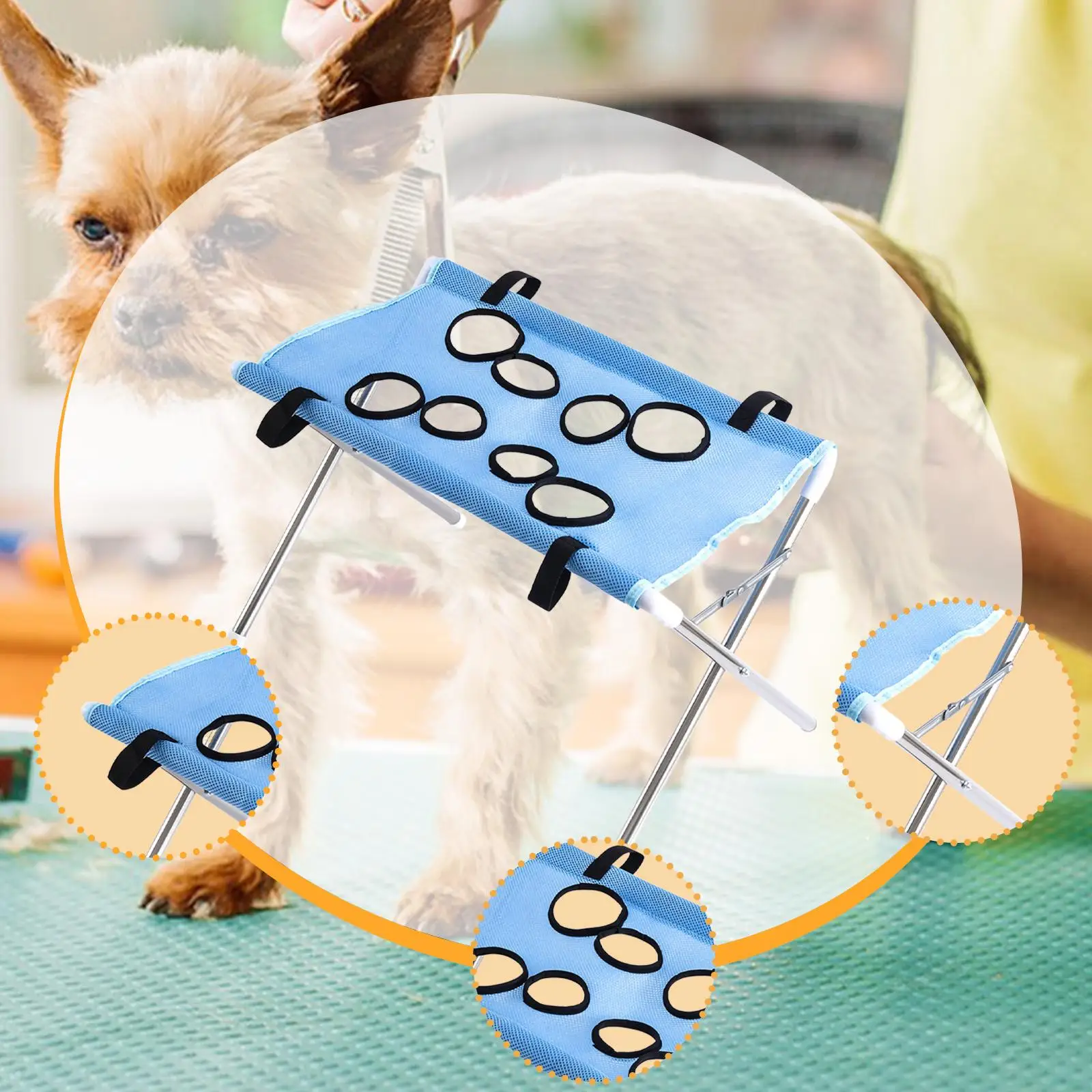 Pet Grooming Hammock with Eight Hole Hanging Harness Cat Grooming Sling for Ear Cleaning Nail Trimming Pet Grooming Hammock with Eight Hole Hanging Harness Cat Grooming Sling for Ear Cleaning Nail Trimming