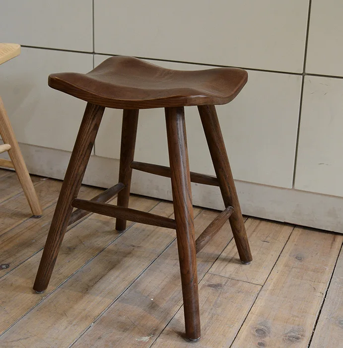 

Wooden Stool Furniture Bench Seat Indoor Living Room Fashion High Bar Stools Mueble Taburete Plegable Meubles De Salon Tabouret