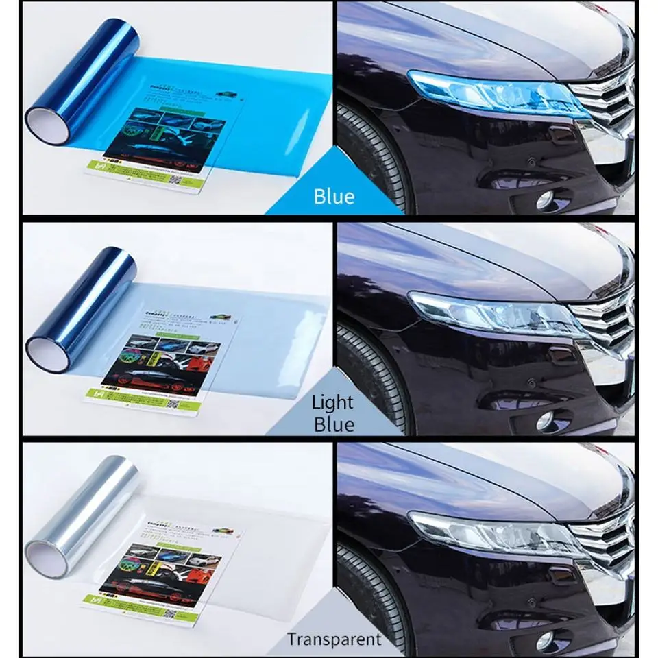 30*60cm Car Light Headlight Taillight Tint Vinyl Film Sticker Sheet Fog Light Rear Lamp Matt Smoke Film
