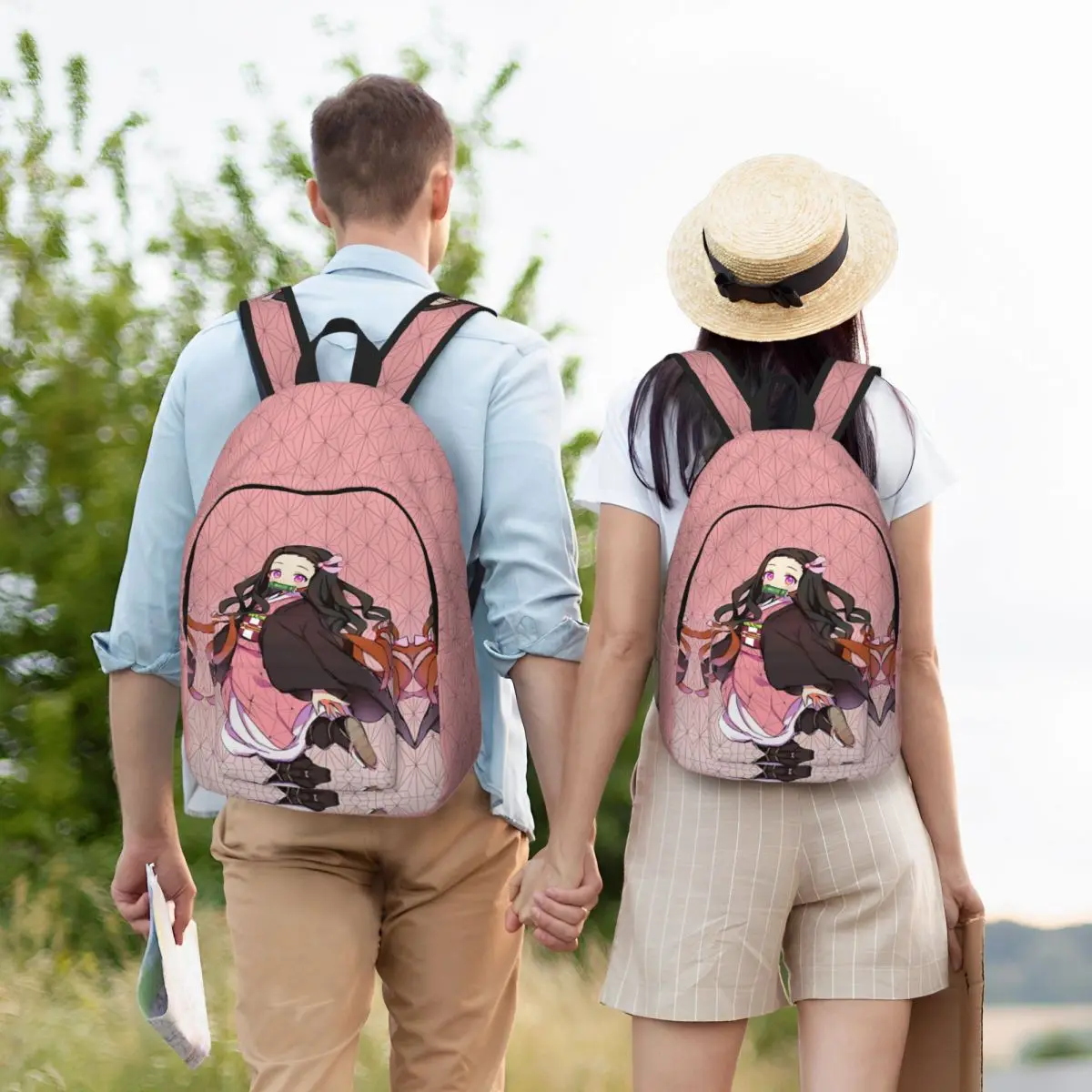 Demon Slayer Nezuko Kamado Backpack for Kindergarten Primary School Student Bookbag Daypack Sports 5