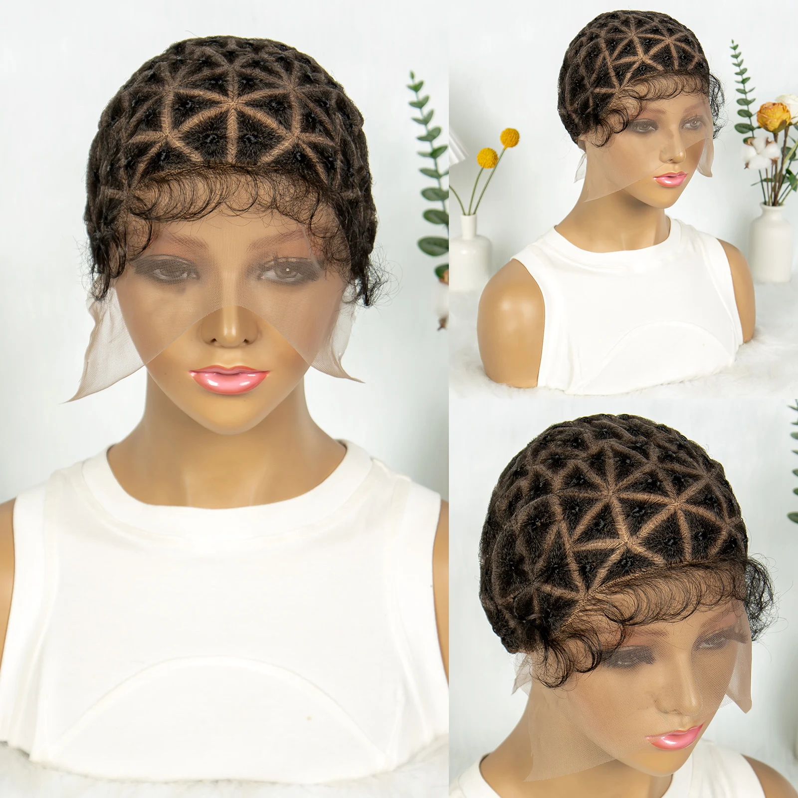 Full Lace Braided Wig Cap for Braided Wig Knotless Box Braid Making Sew In Crochet Braids Cap with Baby Hair for Black Women