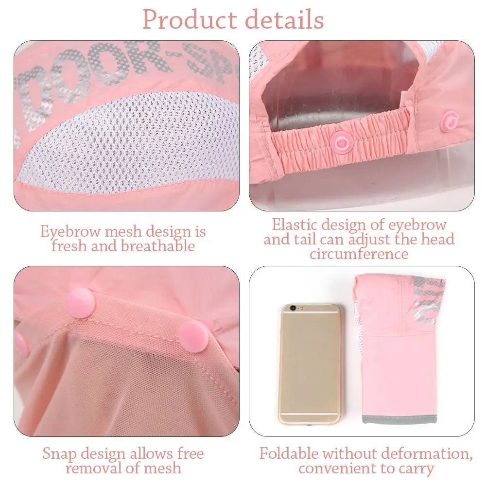 Sunscreen Hat with Foldable Portable Face Covering UV Protection Breathable Mask Cycling Veil Hat Quick Drying Baseball Hat