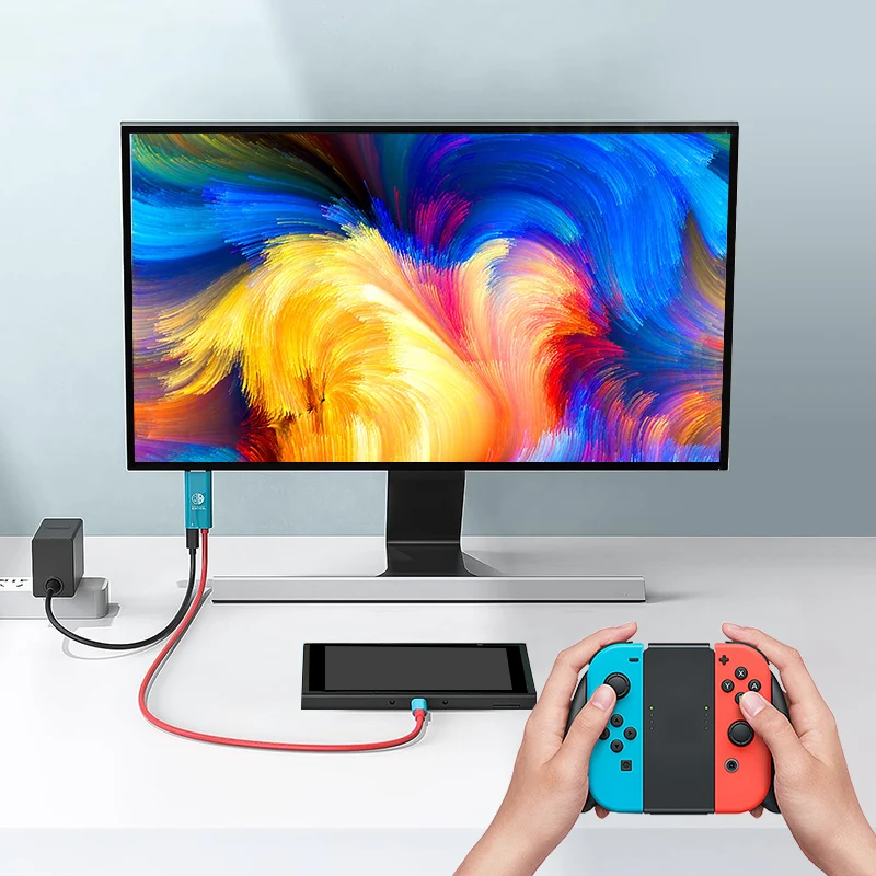 2M USB C to HDMI 4K 케이블 100W PD 충전 휴대용 컨버터 타입 C to HDTV TV 도킹 스팀 덱 노트북 휴대폰 태블릿용