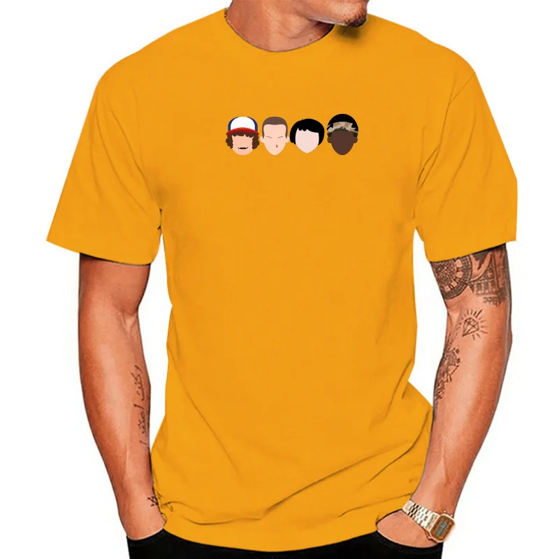 thumbnail image 1 of Men's Stranger Faces T-Shirt - GIFT BOX SET STRANGER ELEVEN THINGS HORROR DVD Men Short Sleeves T Shirt Top Tee Basic Tops, 1 of 5