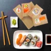 Rotating Step Stair Wooden Sushi Tray Large Capacity Japanese Restaurant Home Decor Bowls Plates Trays Sashimi Platter Wooden 3