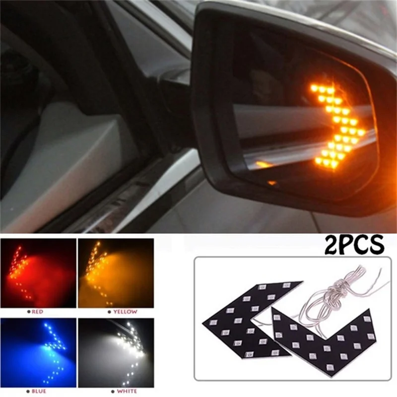2 Pz/Set 14 Smd Led Specchietto Retrovisore Auto Indicatore Di Direzione Freccia Nascosta Pannello Indicatore Luminoso