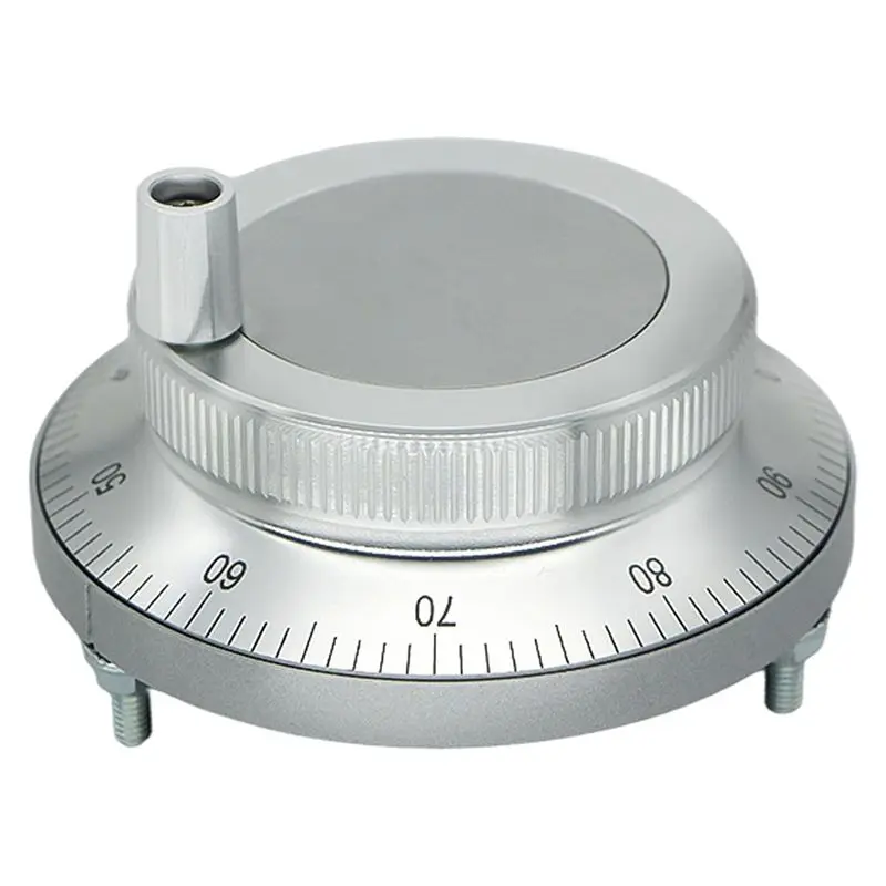 AA81-5V 6단자 CNC 수동 펄스 발생기, 80mm 핸들이 있는 100PPR 핸드휠 로터리 노브 엔코더