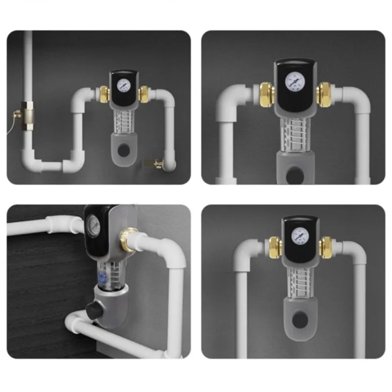 1pc High Flow Backwash Prefilter Stainless Steel Filter Screen Fully Automatic Cleaning Pipeline Water Purification