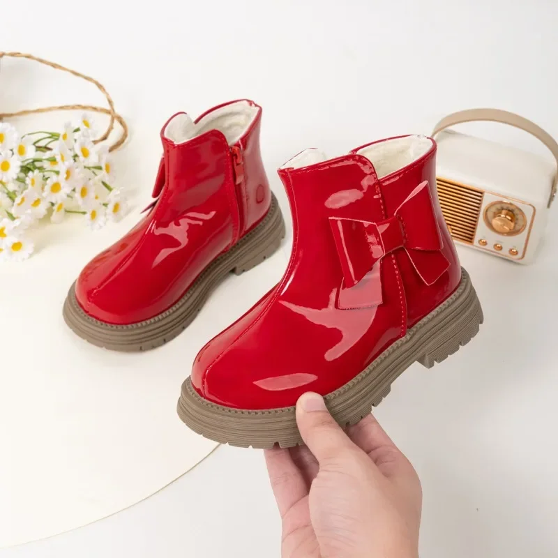 Cotton Kids Platform Ankle Boots for Winter